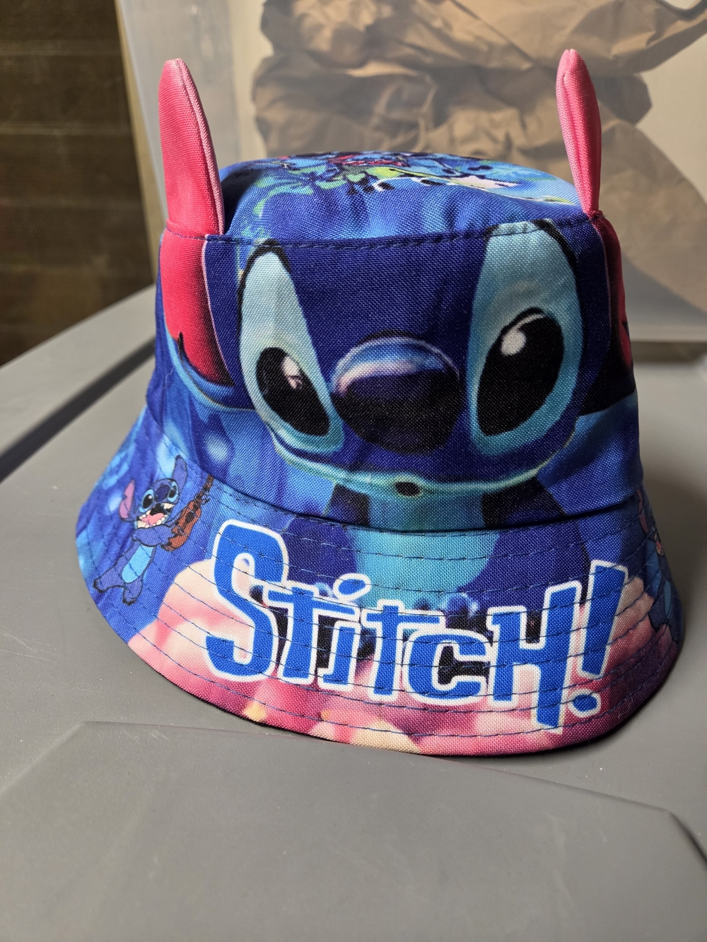 Stitch Kids' Blue & Pink Bucket Hat - Character Sun Hat